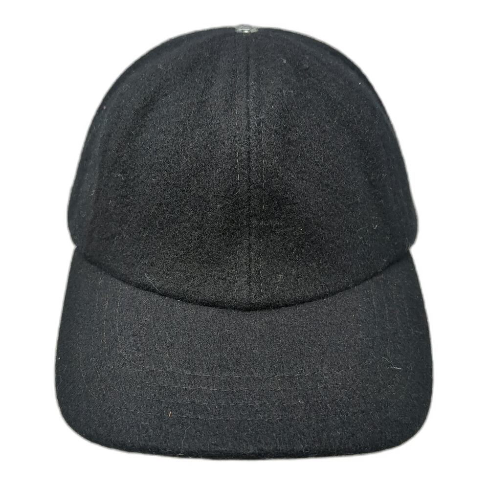 VV Baseball Cap Black OS Made USA Wool Blend Adjustable Slideback Hat Blank